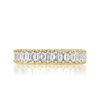 2.40ct Emerald Cut Diamond Eternity Band in 18k Yellow Gold