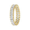 2.40ct Emerald Cut Diamond Eternity Band in 18k Yellow Gold