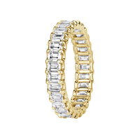 2.40ct Emerald Cut Diamond Eternity Band in 18k Yellow Gold
