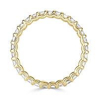 2.40ct Emerald Cut Diamond Eternity Band in 18k Yellow Gold