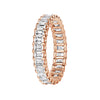 2.40ct Emerald Cut Diamond Eternity Band in 18k Rose Gold
