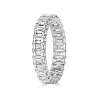2.40ct Emerald Cut Diamond Eternity Band in Platinum