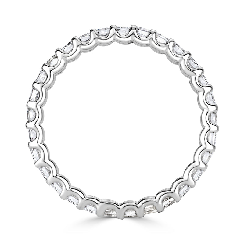 2.40ct Emerald Cut Diamond Eternity Band in Platinum