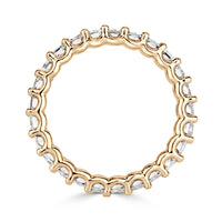 3.95ct Emerald Cut Diamond Eternity Band in 18k Champagne Yellow Gold