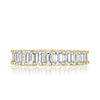 3.95ct Emerald Cut Diamond Eternity Band in 18k Yellow Gold