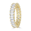 3.95ct Emerald Cut Diamond Eternity Band in 18k Yellow Gold
