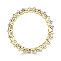 3.95ct Emerald Cut Diamond Eternity Band in 18k Yellow Gold