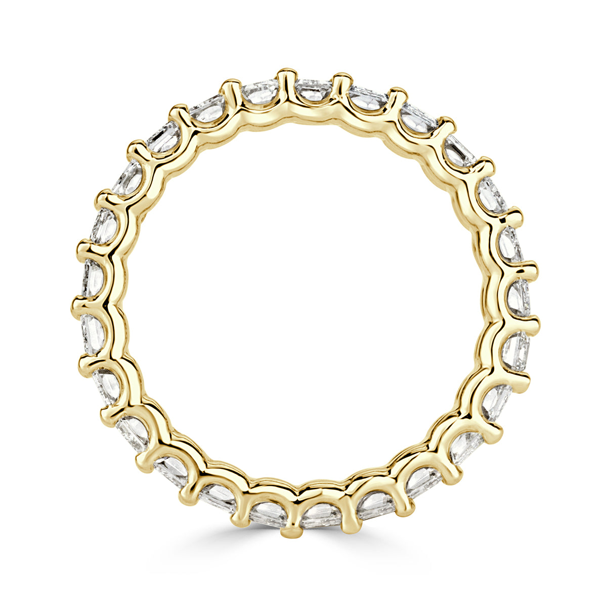 3.95ct Emerald Cut Diamond Eternity Band in 18k Yellow Gold