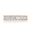 3.95ct Emerald Cut Diamond Eternity Band in 18k Rose Gold