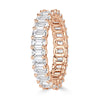 3.95ct Emerald Cut Diamond Eternity Band in 18k Rose Gold