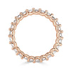 3.95ct Emerald Cut Diamond Eternity Band in 18k Rose Gold