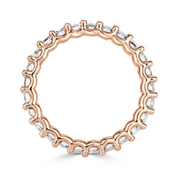 3.95ct Emerald Cut Diamond Eternity Band in 18k Rose Gold