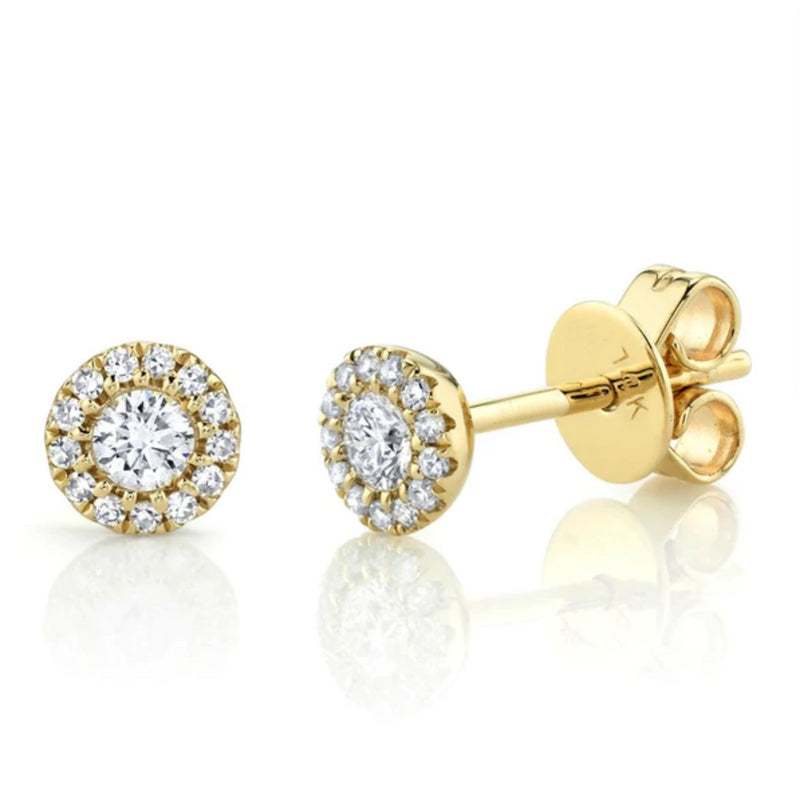 0.24ct Diamond Stud Earrings in 14k Yellow Gold