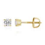 0.30ct Round Brilliant Cut Diamond Stud Earrings in 18k Yellow Gold