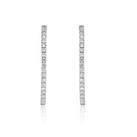 8.85ct Round Brilliant Cut Diamond Hoop Earrings in 14K White Gold