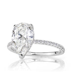 2.93ct Pear Shaped Center Diamond Engagement Ring