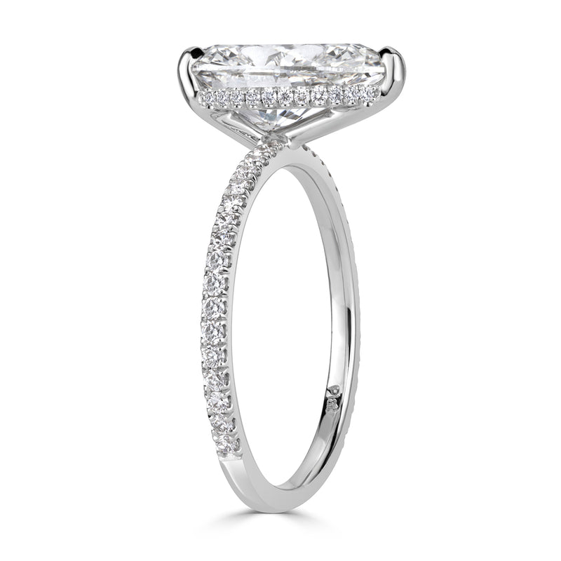 2.93ct Pear Shaped Center Diamond Engagement Ring