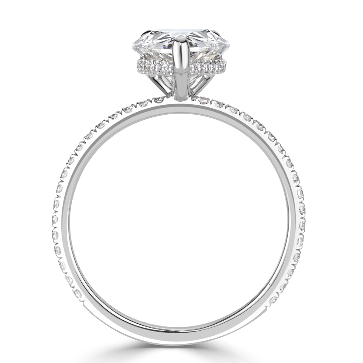 2.93ct Pear Shaped Center Diamond Engagement Ring