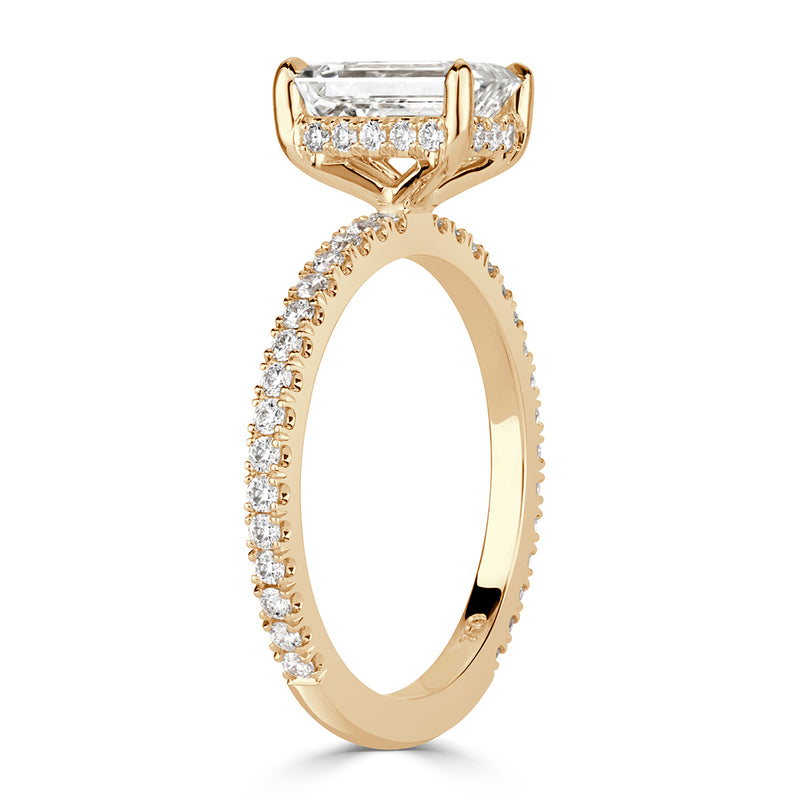 1.98ct Emerald Cut Diamond Engagement Ring