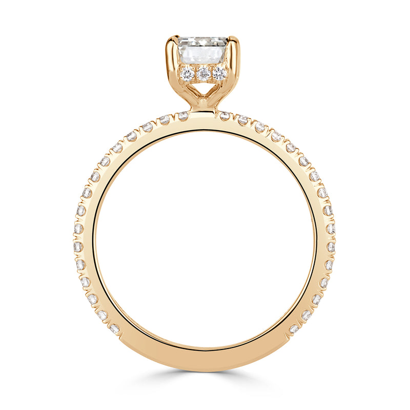 1.98ct Emerald Cut Diamond Engagement Ring