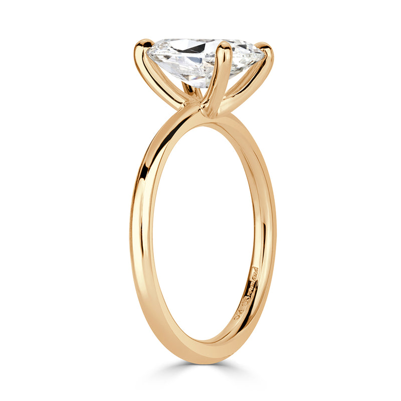 2.09ct Old Mine Cut Diamond Engagement Ring