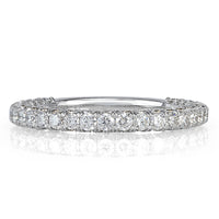 1.45ct Round Brilliant Cut Diamond Wedding Band in Platinum