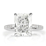 5.48ct Radiant Cut Diamond Engagement Ring