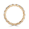 2.00ct Emerald Cut Diamond Eternity Band in 18k Champagne Yellow Gold