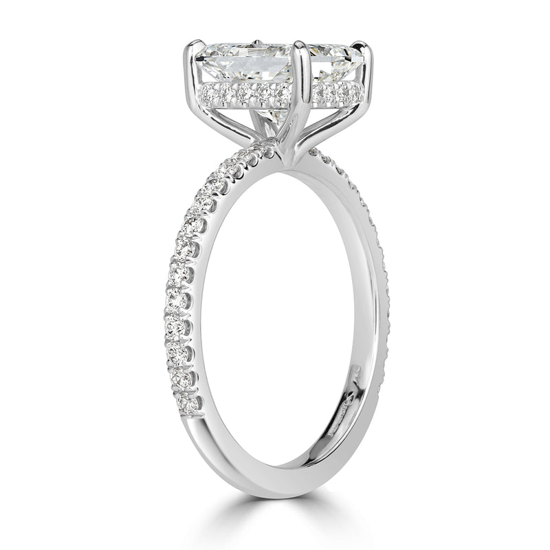 2.51ct Radiant Cut Diamond Engagement Ring