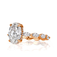 2.73ct Oval Cut Diamond Engagement Ring