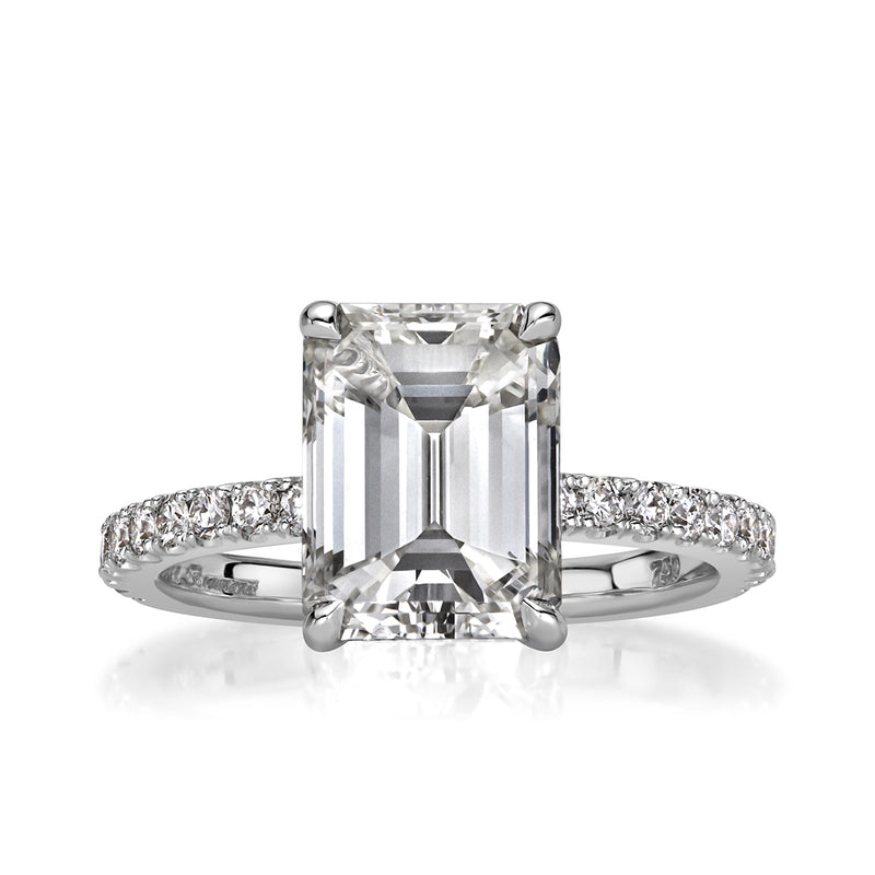 3.48ct Emerald Cut Diamond Engagement Ring