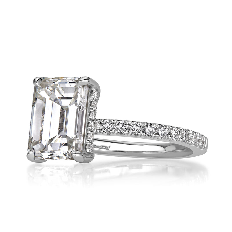 3.48ct Emerald Cut Diamond Engagement Ring