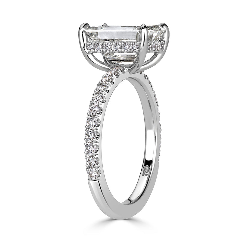 3.48ct Emerald Cut Diamond Engagement Ring
