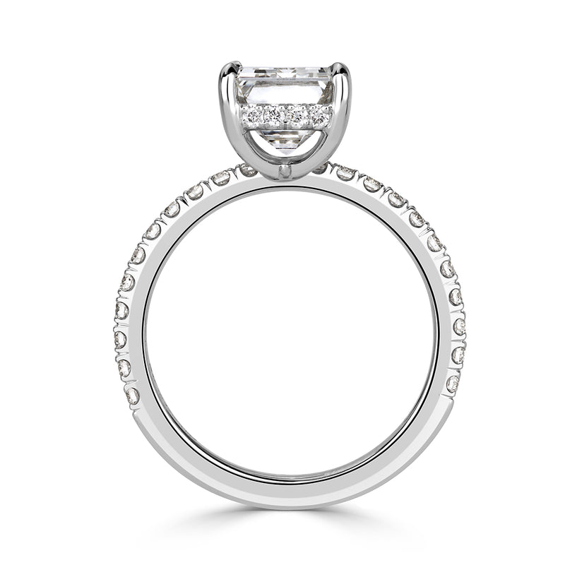 3.48ct Emerald Cut Diamond Engagement Ring