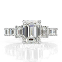 6.84ct Emerald Cut Diamond Engagement Ring