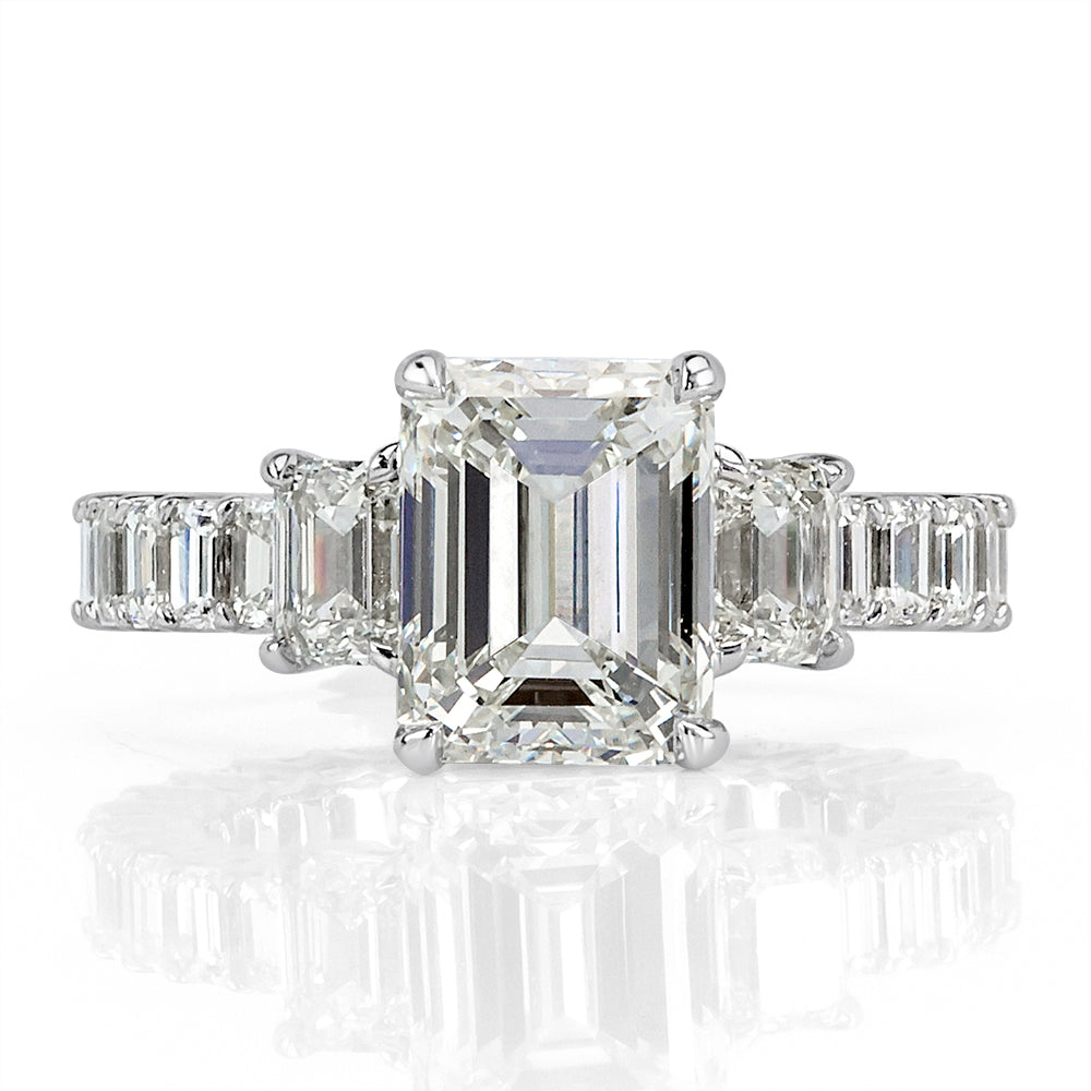 6.84ct Emerald Cut Diamond Engagement Ring