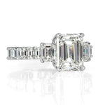 6.84ct Emerald Cut Diamond Engagement Ring