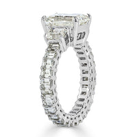 6.84ct Emerald Cut Diamond Engagement Ring
