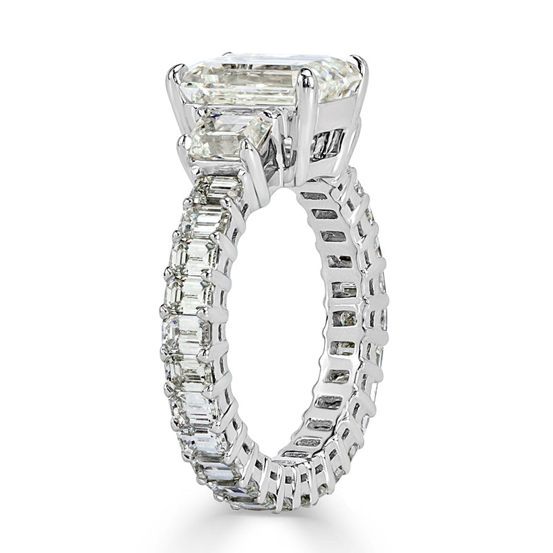 6.84ct Emerald Cut Diamond Engagement Ring