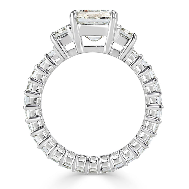 6.84ct Emerald Cut Diamond Engagement Ring