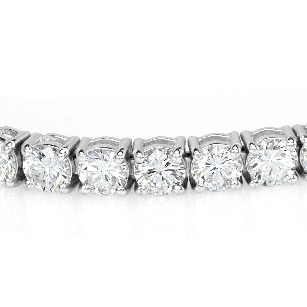 12.40ct Round Brilliant Cut Diamond Tennis Bracelet in 14k White Gold