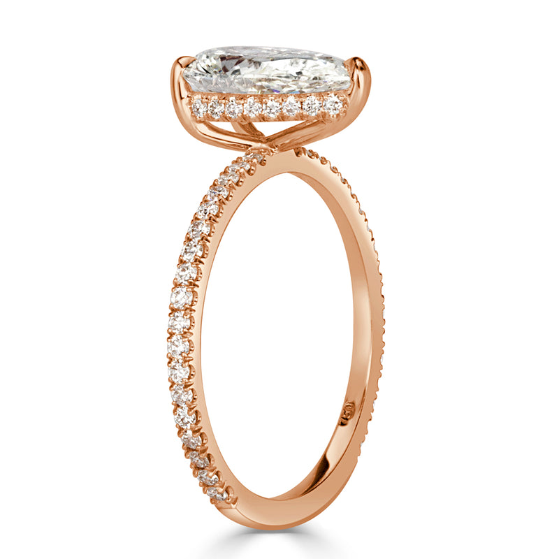 1.87ct Pear Shaped Diamond Engagement Ring