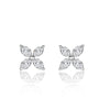 0.50ct Marquise Cut Diamond Floral Stud Earrings in 18k White Gold