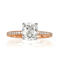 1.82ct Old Mine Cut Diamond Engagement Ring
