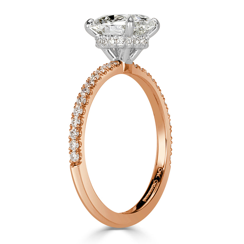 1.82ct Old Mine Cut Diamond Engagement Ring