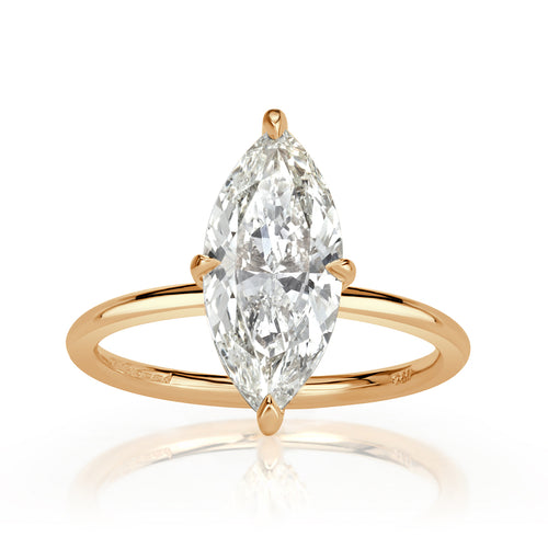 2.10ct Marquise Cut Diamond Engagement Ring