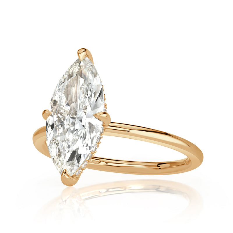 2.10ct Marquise Cut Diamond Engagement Ring