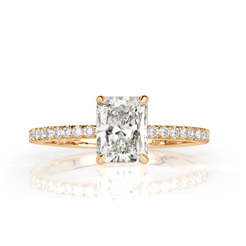 1.61ct Radiant Cut Diamond Engagement Ring