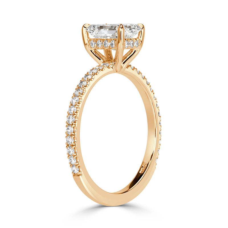 1.61ct Radiant Cut Diamond Engagement Ring