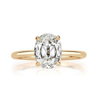 2.11ct Old Mine Cut Diamond Engagement Ring
